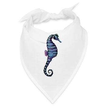 Seepferdchen - Bandana - Weiß - Vorne