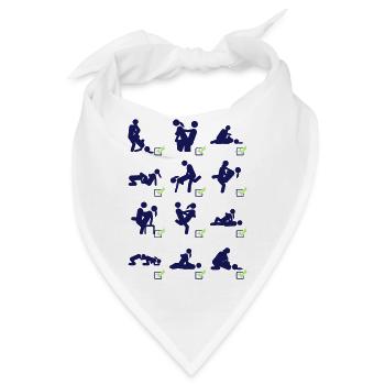 Sex Liebesstellung Paar zusammen Icons - Bandana - Weiß - Vorne