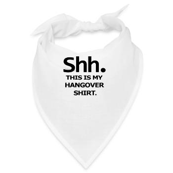 SHH MEIN HANGOVER T-Shirt lustiges Biercollege getrunkenes S - Bandana - Weiß - Vorne