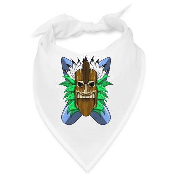 TIKI Maske - Bandana - Weiß - Vorne