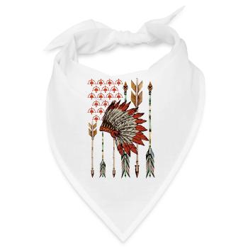 Stamm der amerikanischen Flagge - Bandana - Weiß - Vorne