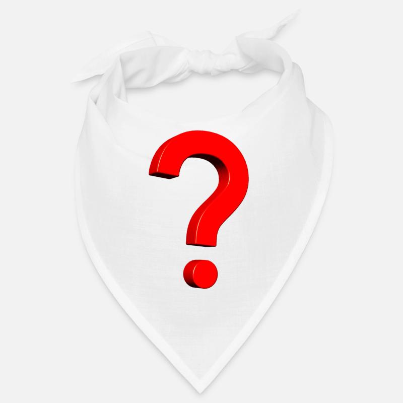 3D Point d’interrogation rouge Bandana