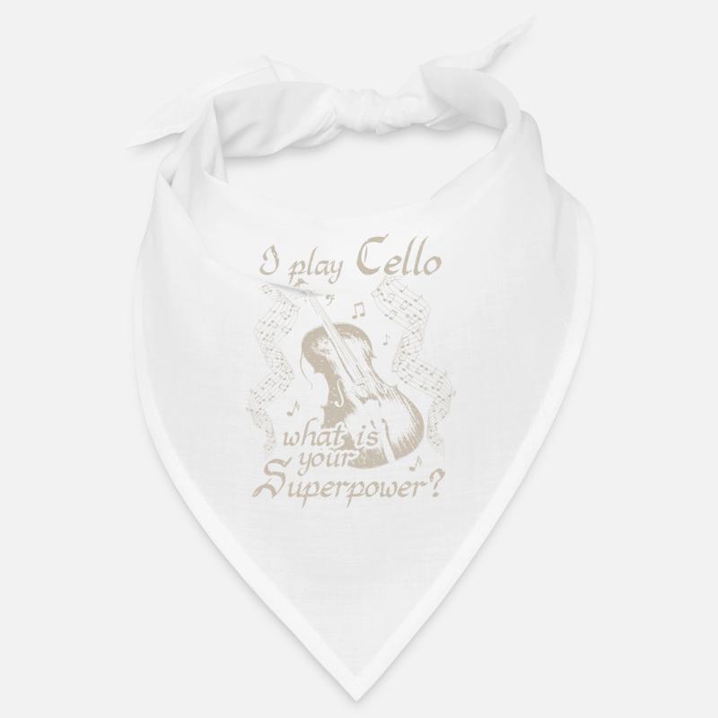 Cello Orchestra Cellist Cellist Gift - Bandana - white