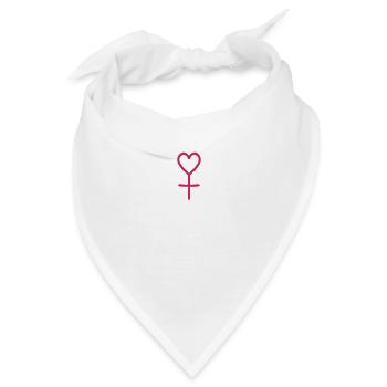 femme Frau feminin pink - Bandana - Weiß - Vorne