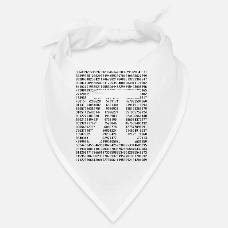 Zahl Pi - Bandana - Weiß