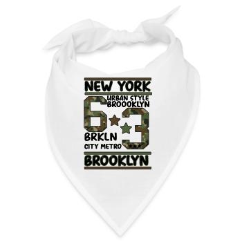 Newyork Brooklyn - Bandana - Weiß - Vorne
