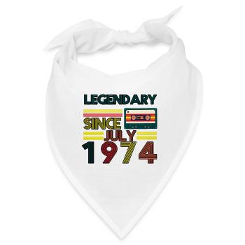 Jahrgang 1974 - Bandana - Weiß - Vorne