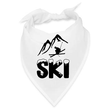 skifahren Berge - Bandana - Weiß - Vorne