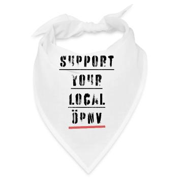 Support your local ÖPNV - Bandana - Weiß - Vorne