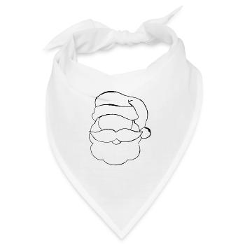 Der Weihnachtsmann Nikolaus oder auch Santa Claus - Bandana - Weiß - Vorne