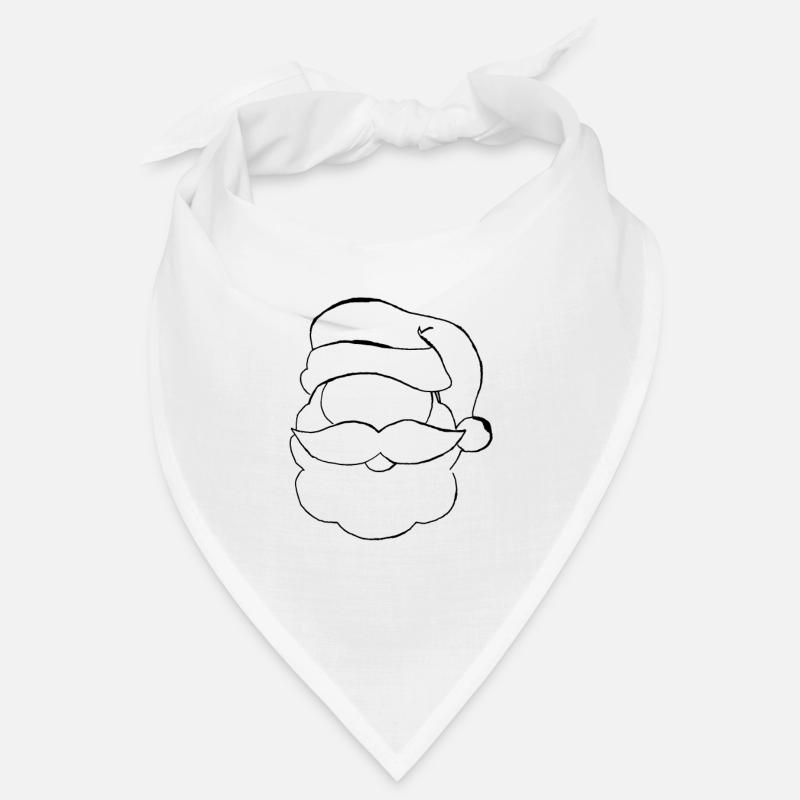 Der Weihnachtsmann Nikolaus oder auch Santa Claus - Bandana - Weiß