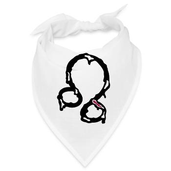 Sternzeichen Löwe - Bandana - Weiß - Vorne