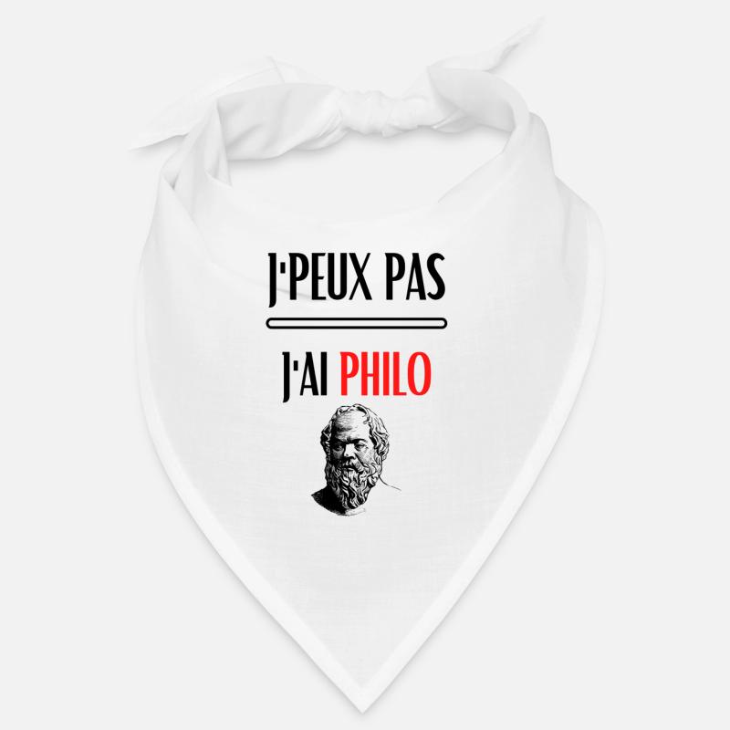 j'peux pas j'ai philo / étudiant en philo / prof - Bandana - blanc