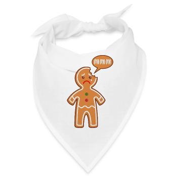 Lebkuchenmann Mimimi Mi Mi Mi Bäcker Gebäck Backen - Bandana - Weiß - Vorne