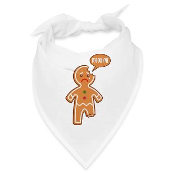 Lebkuchenmann Mi Mi Mi Mimimi Lustige Sprüche - Bandana - Weiß - Vorne