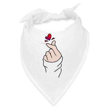 Fingerherz-Liebe - Bandana - Weiß - Vorne