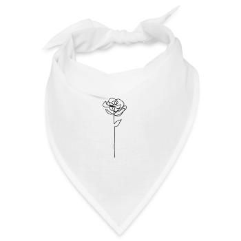 Strichzeichnungen Rose Strichzeichnungen - Bandana - Weiß - Vorne