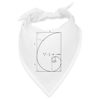 Geometrie des Goldenen Schnitts - Bandana - Weiß - Vorne