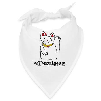 winke katze glück design - Bandana - Weiß - Vorne