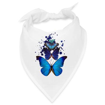Schmetterling Ausgefallene Fleck - Bandana - Weiß - Vorne