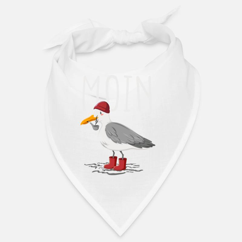 Moin Möwe Seemann - Bandana - Weiß