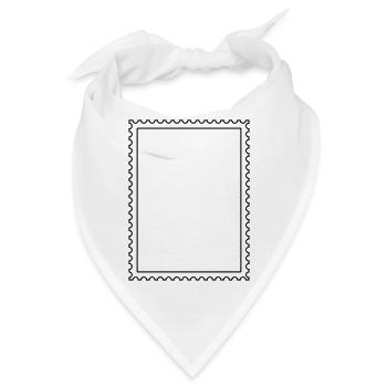 Briefmarke - Bandana - Weiß - Vorne