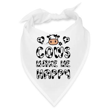 Kuh Kühe - Bandana - Weiß - Vorne