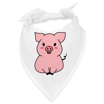 Süßes Schwein - Bandana - Weiß - Vorne