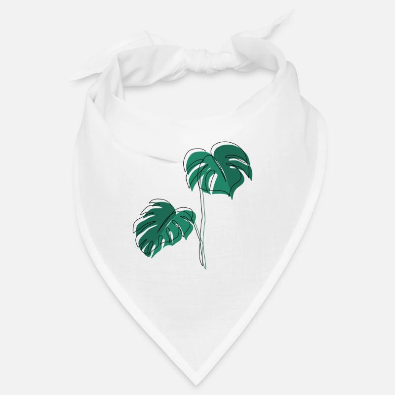 Monstera, Lineart, plant, Pflanze, Leaf, Minimal Bandana