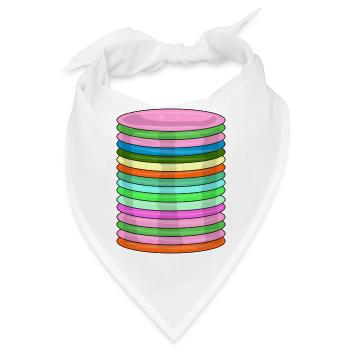 Frisbee Golf Disc Frisbee Discgolf - Bandana - Weiß - Vorne