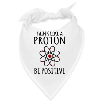 Positiv denken zuversichtlich Atom Physik Physiker - Bandana - Weiß - Vorne