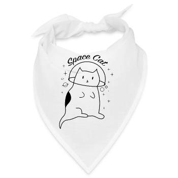 Space Katze Weltraum Planeten - Bandana - Weiß - Vorne