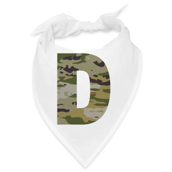 Tarnbuchstabe D - Bandana - Weiß - Vorne
