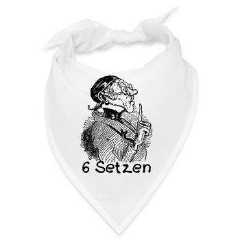 6 Setzen Max und Moritz Busch Lehrer Lämpel - Bandana - Weiß - Vorne