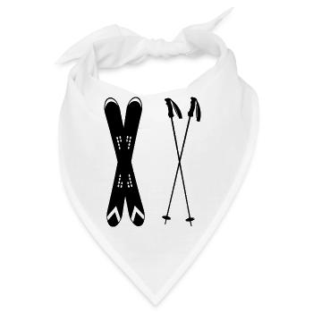 Ski Skiing Après-Ski - Bandana - Weiß - Vorne