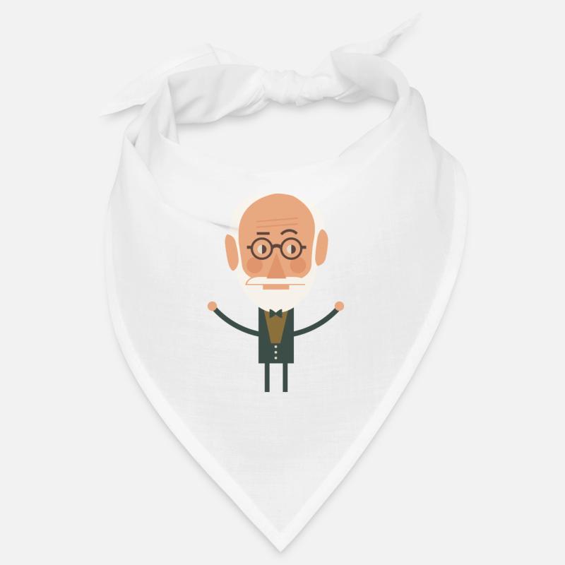 Sigmund Freud - Bandana - blanc