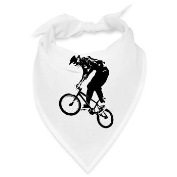 BMX Bicross Rennen Old School - Bandana - Weiß - Vorne