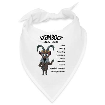 Sternzeichen Steinbock - Bandana - Weiß - Vorne