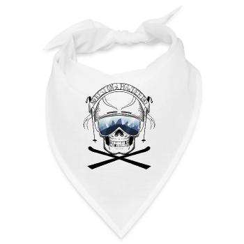 Keine Ruhe an einem Powdertag - Bandana - Weiß - Vorne