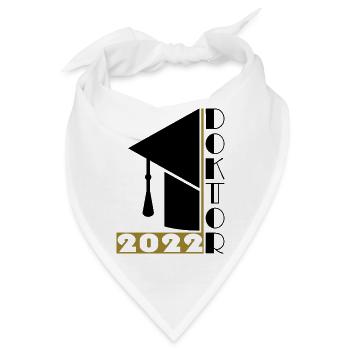 Abschluss Doktor 2022 Promotionshut - Bandana - Weiß - Vorne