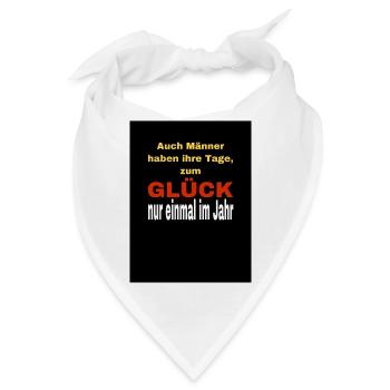 Männertag - Bandana - Weiß - Vorne