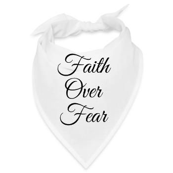 Faith Over Fear - Bandana - Weiß - Vorne