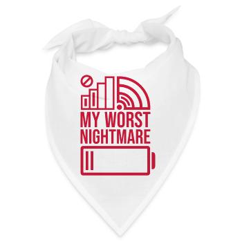 Symbole my worst nightmare - Bandana - Weiß - Vorne