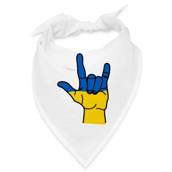 Respekt für die Ukraine - Bandana - Weiß - Vorne