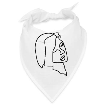 Frauen Linienkunst - Bandana - Weiß - Vorne