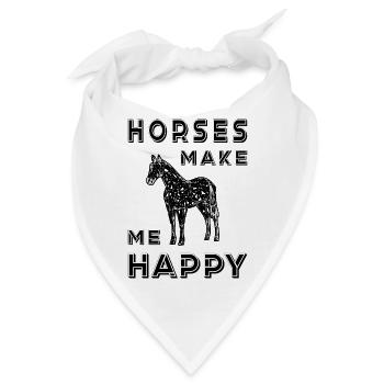 Pferde Pferdeliebhabe, Ich liebe Pferde Pony - Bandana - Weiß - Vorne