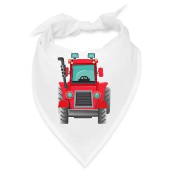 Roter Traktor - Bandana - Weiß - Vorne