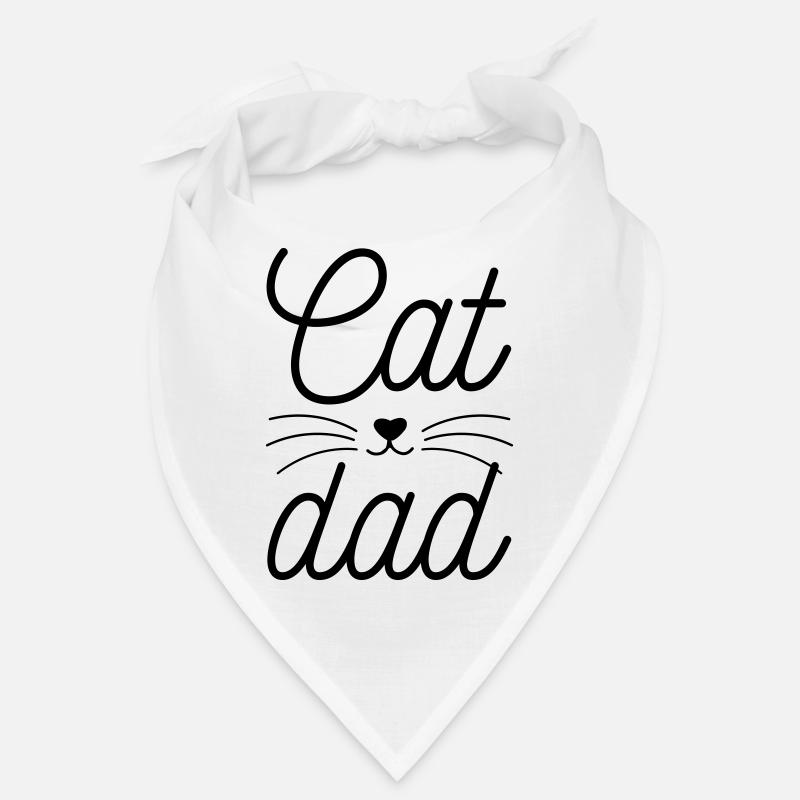 Cat dad - Bandana - blanc