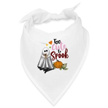 Too cute to spook Geist - Bandana - Weiß - Vorne