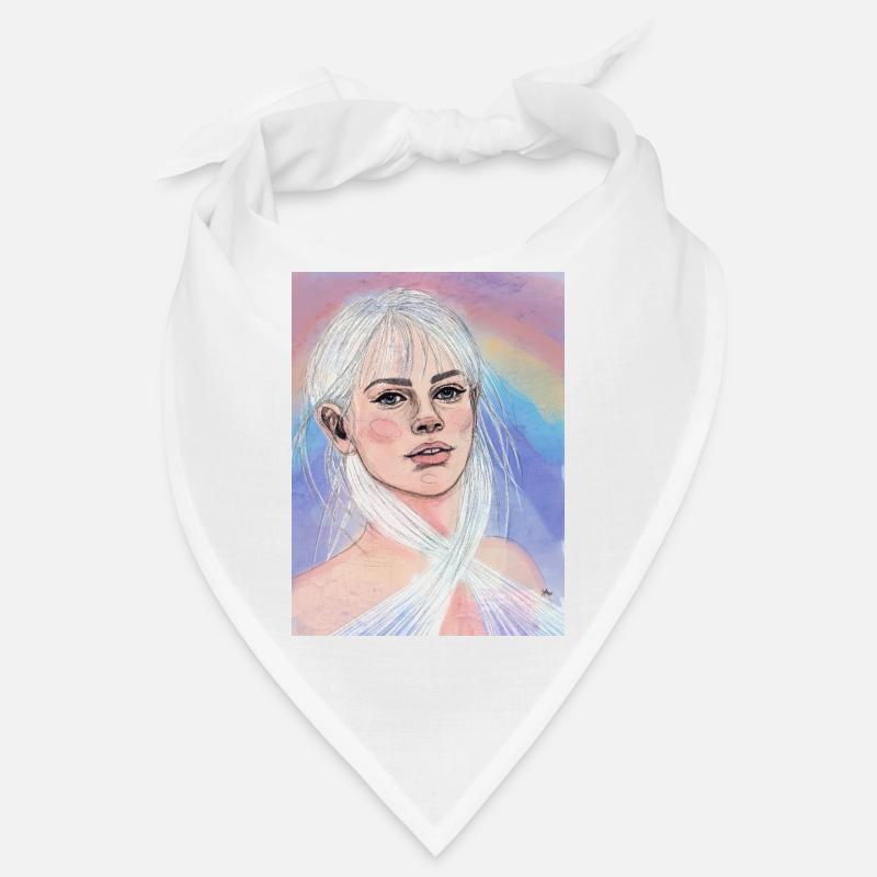 Frau mit Regenbogen Bandana